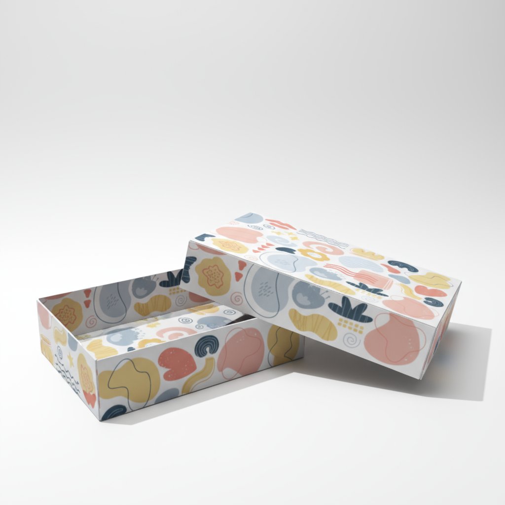 Two pieces cardboard box (not rigid)